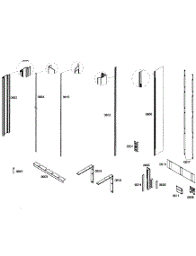 Framing parts for Thermador Upright Freezer T24ID80NRP/38 from AppliancePartsPros.com