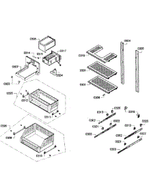Shelfs parts for Thermador Upright Freezer T24ID80NRP/42 from AppliancePartsPros.com