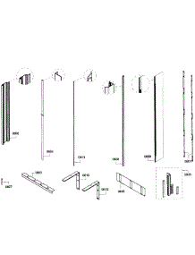 Framing parts for Thermador Upright Freezer T24ID80NRP/42 from AppliancePartsPros.com