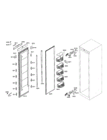 Freezer Door parts for Thermador Upright Freezer T24IF70CSS-01 from AppliancePartsPros.com