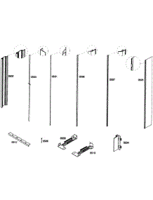 Framing parts for Thermador Upright Freezer T24IF70NSP/02 from AppliancePartsPros.com