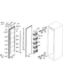 Door Assy parts for Thermador Upright Freezer T24IF70NSP/08 from AppliancePartsPros.com