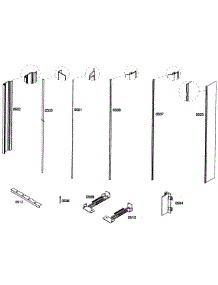 Framing parts for Thermador Upright Freezer T24IF70NSP/08 from AppliancePartsPros.com