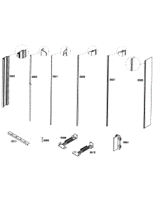 Framing parts for Thermador Upright Freezer T24IF70NSP/18 from AppliancePartsPros.com