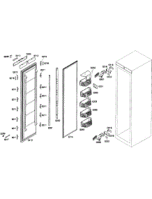 Door Assy parts for Thermador Upright Freezer T24IF70NSP/20 from AppliancePartsPros.com