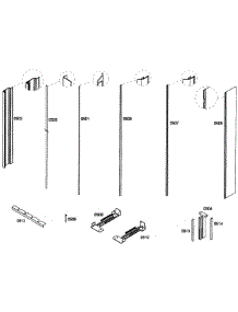 Framing parts for Thermador Upright Freezer T24IF70NSP/20 from AppliancePartsPros.com