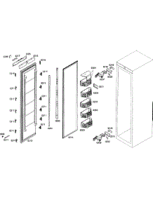 Door Assy parts for Thermador Upright Freezer T24IF70NSP/21 from AppliancePartsPros.com
