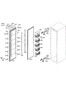Door Assy parts for Thermador Upright Freezer T24IF70NSP/28 from AppliancePartsPros.com