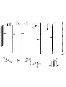 Framing parts for Thermador Upright Freezer T24IF70NSP/37 from AppliancePartsPros.com