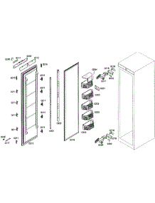 Door Assy parts for Thermador Upright Freezer T24IF70NSP/41 from AppliancePartsPros.com