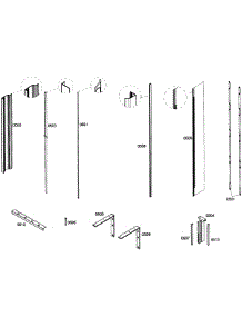 Framing parts for Thermador Upright Freezer T24IF70NSP/42 from AppliancePartsPros.com