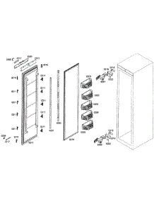 Door Assy parts for Thermador Upright Freezer T24IF70NSP/43 from AppliancePartsPros.com