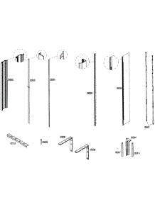Framing parts for Thermador Upright Freezer T24IF70NSP/43 from AppliancePartsPros.com