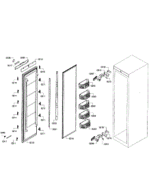 Door Assy parts for Thermador Upright Freezer T24IF70NSP/45 from AppliancePartsPros.com
