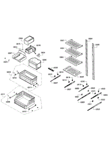 Shelfs parts for Thermador Upright Freezer T24IF70NSP/45 from AppliancePartsPros.com
