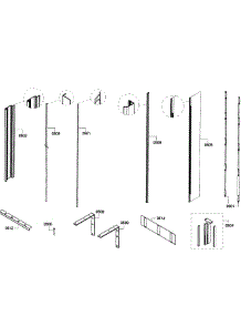 Framing parts for Thermador Upright Freezer T24IF70NSP/45 from AppliancePartsPros.com