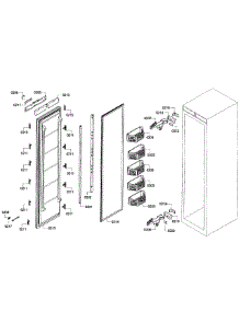 Door Assy parts for Thermador Upright Freezer T24IF70NSP/47 from AppliancePartsPros.com