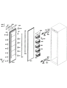 Door Assy parts for Thermador Upright Freezer T24IF70NSP/99 from AppliancePartsPros.com
