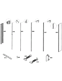 Framing parts for Thermador Upright Freezer T24IF70NSP/99 from AppliancePartsPros.com