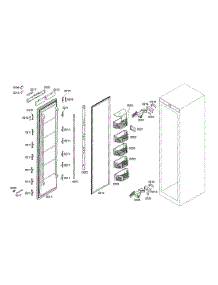 Freezer Door parts for Thermador Upright Freezer T24IF70PSS/01 from AppliancePartsPros.com