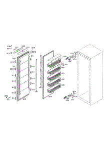 Freezer Door parts for Thermador Upright Freezer T30IF70CSS-01 from AppliancePartsPros.com