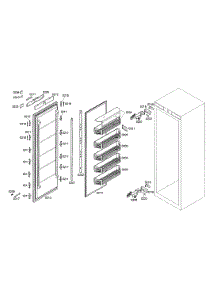 Freezer Door parts for Thermador Upright Freezer T30IF70FSS-01 from AppliancePartsPros.com