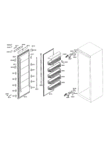 Freezer Door parts for Thermador Upright Freezer T30IF70NSP-03 from AppliancePartsPros.com