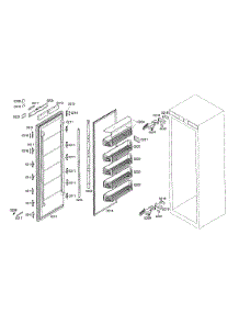 Freezer Door parts for Thermador Upright Freezer T30IF70PSS-01 from AppliancePartsPros.com
