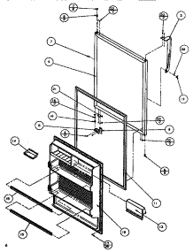 Refrigerator Door parts for Amana Top-Mount Refrigerator TA179Q1-P1128301W from AppliancePartsPros.com