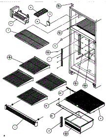 Cabinet Shelving parts for Amana Top-Mount Refrigerator TA179Q1-P1128301W from AppliancePartsPros.com