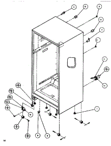 Cabinet Bottom & Back parts for Amana Top-Mount Refrigerator TA179Q1-P1128301W from AppliancePartsPros.com