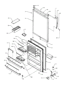 Refrigerator Door parts for Amana Top-Mount Refrigerator TA18R3-P1158307WW from AppliancePartsPros.com