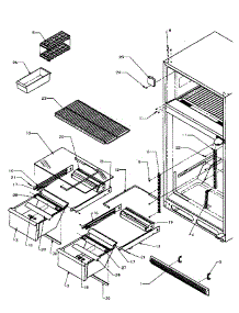 Cabinet Shelving parts for Amana Top-Mount Refrigerator TA18R3L-P1181705WL from AppliancePartsPros.com