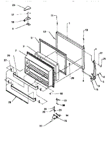 Freezer Door parts for Amana Top-Mount Refrigerator TA18S2L-P1194501W from AppliancePartsPros.com