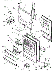Refrigerator Door parts for Amana Top-Mount Refrigerator TA18S2W-P1194501W from AppliancePartsPros.com