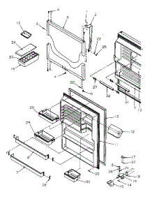 Refrigerator Door parts for Amana Top-Mount Refrigerator TA18S2W-P1194502WW from AppliancePartsPros.com