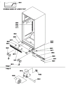 Ladders, Lower Cabinet And Rollers parts for Amana Top-Mount Refrigerator TA20TL-P1306101WL from AppliancePartsPros.com