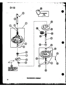 Transmission Assembly (Taa400 / P75751-5W) (Taa600 / P75751-6W) (Taa800 / P75751-7W) (Taa400 / P75751-2W) (Taa600 / P75751-1W) (Taa800 / P75751-3W) parts for Amana Washer TAA400/P75751-5W from AppliancePartsPros.com