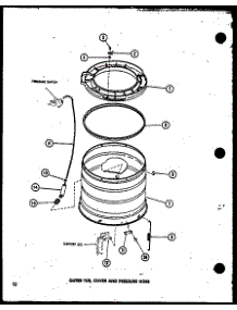 Outer Tub (Taa400 / P75751-9W) (Taa600 / P75751-10W) (Taa800 / P75751-11W) parts for Amana Washer TAA400/P75751-9W from AppliancePartsPros.com
