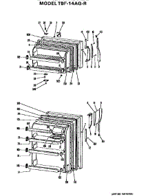 Doors parts for Ge Top-Mount Refrigerator TBF14AGR from AppliancePartsPros.com
