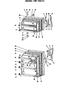 Doors parts for Ge Top-Mount Refrigerator TBF14AJC from AppliancePartsPros.com