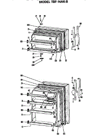 Doors parts for Ge Top-Mount Refrigerator TBF14AKB from AppliancePartsPros.com