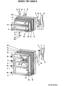 Doors parts for Ge Top-Mount Refrigerator TBF14SGR from AppliancePartsPros.com