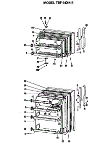 Doors parts for Ge Top-Mount Refrigerator TBF14XKB from AppliancePartsPros.com