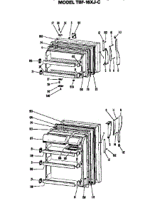 Doors parts for Ge Top-Mount Refrigerator TBF16XJC from AppliancePartsPros.com