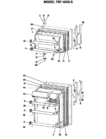 Doors parts for Ge Top-Mount Refrigerator TBF16XKB from AppliancePartsPros.com