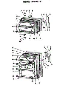 Doors parts for Ge Top-Mount Refrigerator TBFP14SJB from AppliancePartsPros.com