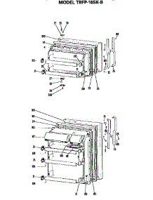 Doors parts for Ge Top-Mount Refrigerator TBFP16SKB from AppliancePartsPros.com