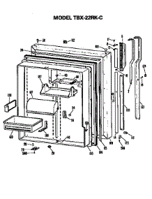 Fresh Food Door parts for Ge Top-Mount Refrigerator TBX22RKC from AppliancePartsPros.com