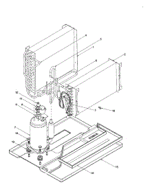 Compressor, Tubing And Basepan parts for Amana Room Air Conditioner TC07092W1B-TC07092W1B from AppliancePartsPros.com